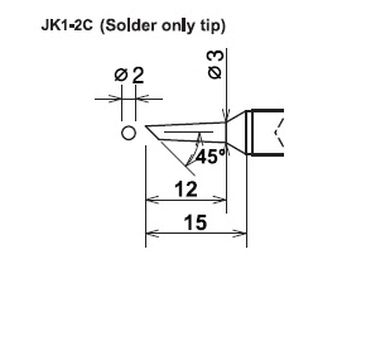 ปลายหัวแร้งซามูไร Cera cote solder tip samurai jk1-2c